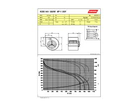 Specification Sheet - Kruger Centrifugal Fan KDD9/9 550W4P-1 3S
