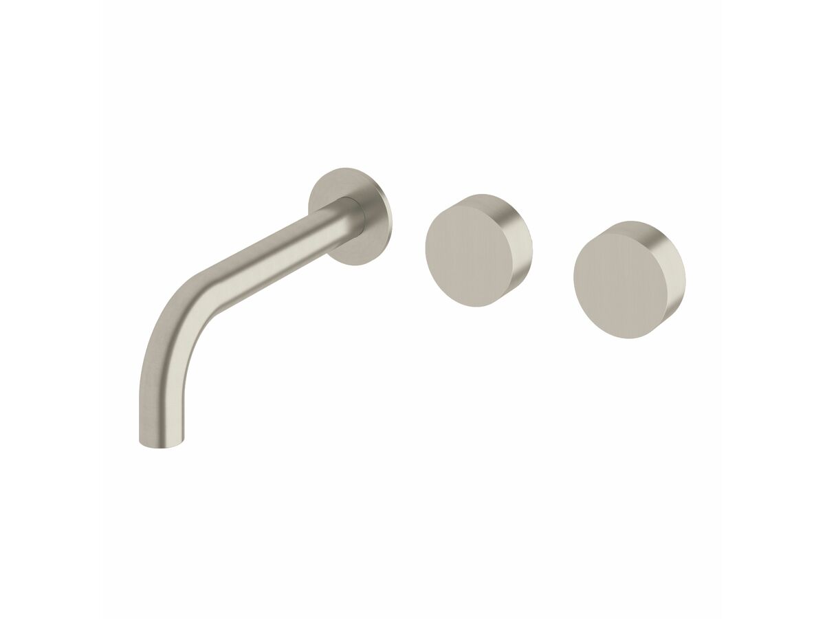 Sussex Pure Wall Bath Hostess System 200mm Right Hand PVD Brushed Nickel