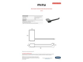 Specification Sheet - Mizu Soothe Toilet Roll Holder Brushed Gunmetal