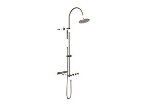 Hero - Faucet Strommen Vara Disc Wall Set with Twin Rail Shower Tap System Trimset Armada Bronze (3 Star) Lead Free