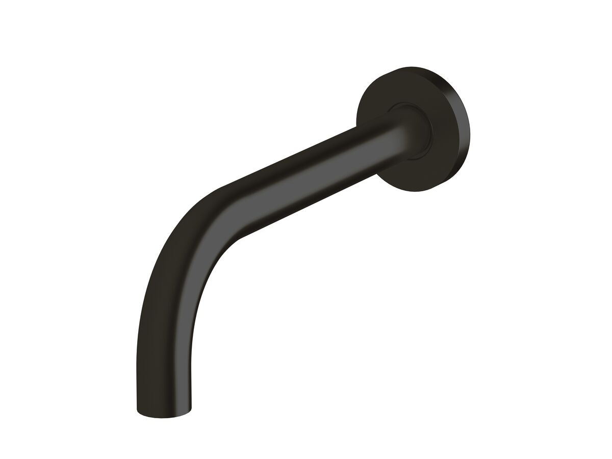 Sussex Scala 25mm Curved Bath Outlet 200mm LUX PVD Matte Opium Black