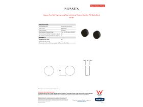 Specification Sheet - Sussex Pure Wall Top Assembly Taps with Linear Textured Handles PVD Matte Black