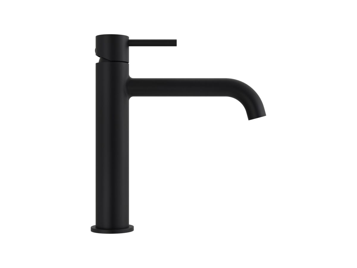 Supporting Image - Mizu Drift Medium Height Basin Mixer Curved Spout Matte Black (6 Star) Lead Free