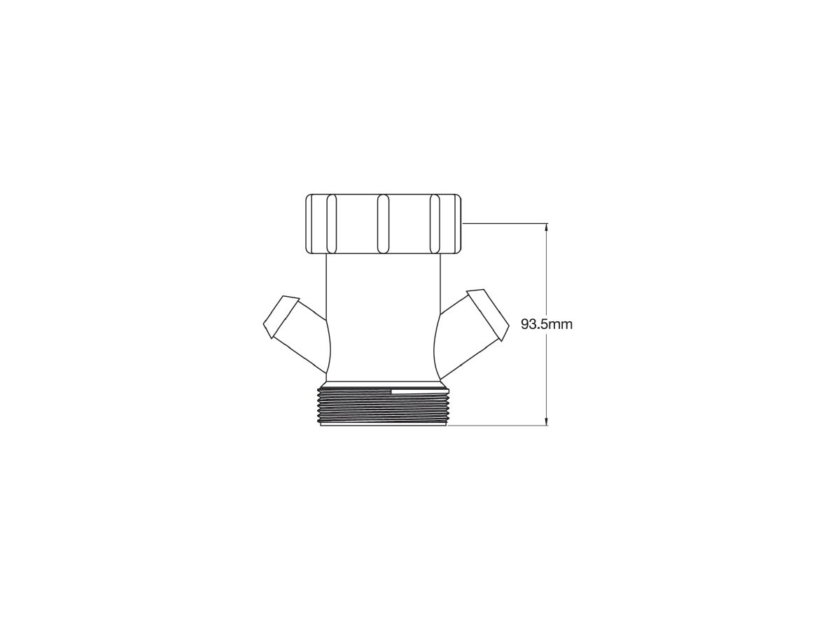 Dura Trap Extension with Overflow 50mm x 60mm
