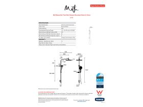 Specification Sheet - Milli Marq Edit Twin Rail Shower Brushed Nickel (3 Star)