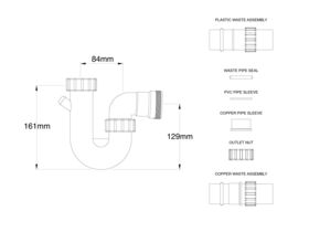 Dura Standard P Trap 40mm