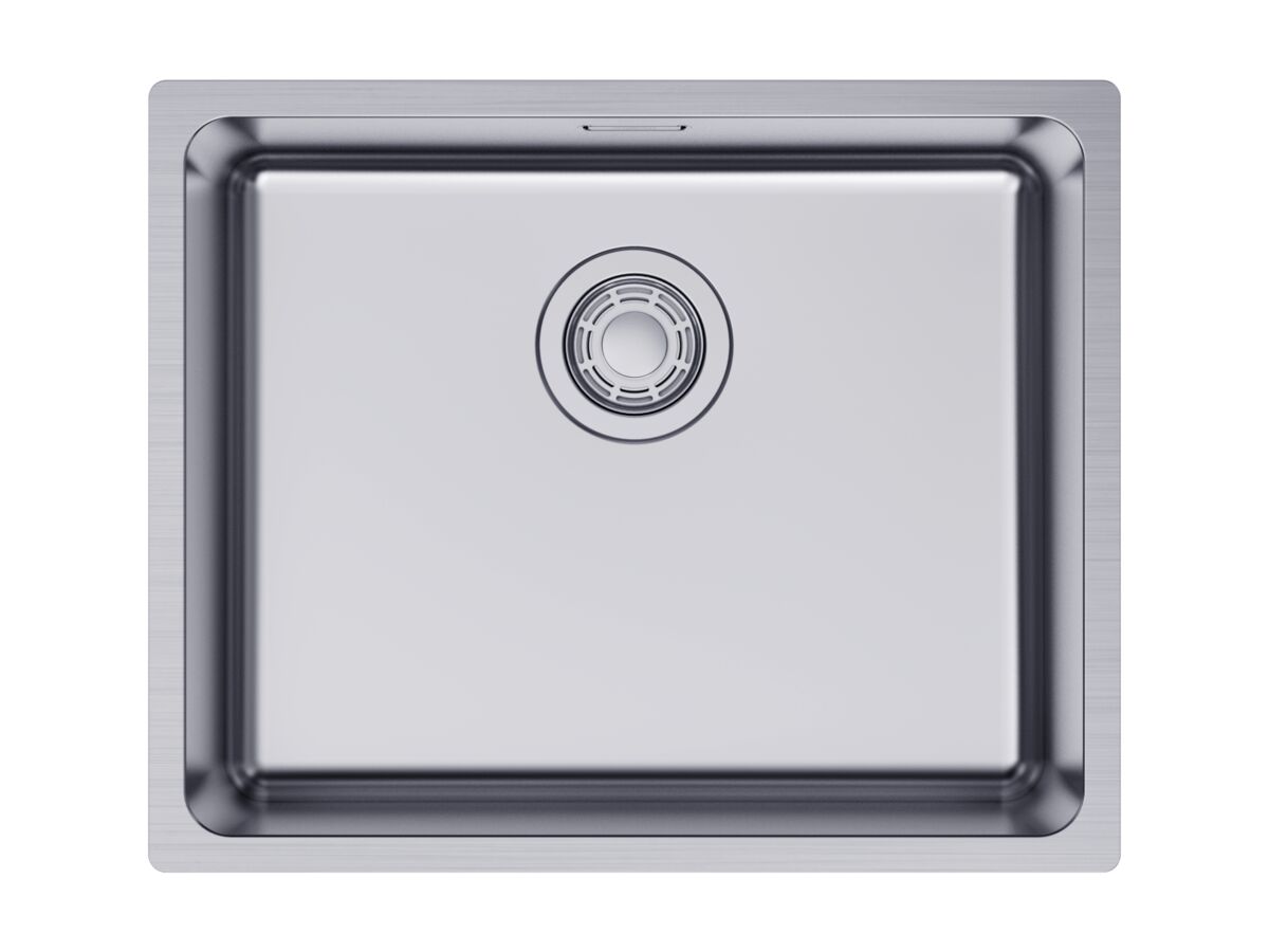 Hero - Memo Oscar Inset/Undermount Extended Single Bowl Sink 500mm Overflow No Taphole