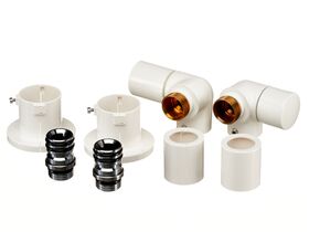 Caleffi Rad Valve Set Towel Warmer White