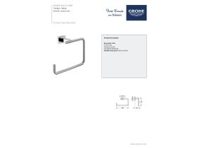 Technical Guide - GROHE Essentials Cube Accessories Towel Ring Chrome