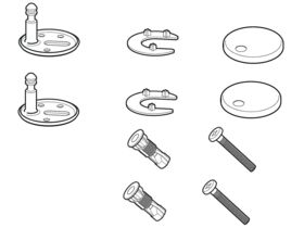 Roca Fixing Kits for Meridian Square, The Gap Square & Dama-N Soft Close Seat WY911691212001