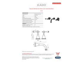 Specification Sheet - Kado Era Wall Bath Set 150mm Lever Handle Matte Black