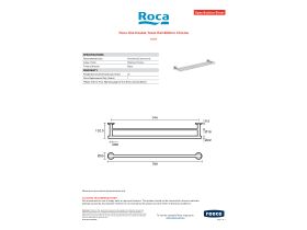 Specification Sheet - Roca Ona Double Towel Rail 800mm Chrome