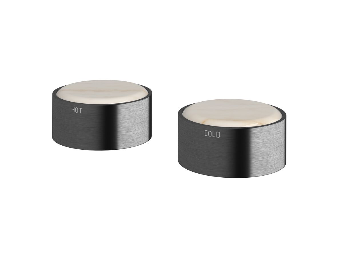 Supporting Image - Sussex Pure Elemental Basin Top Assembly PVD Brushed Gunmetal Lead Free with Aurora Insert