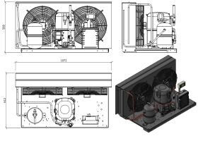 Tecumseh HTA Condensing Unit 5.5hp R404 LBP TAGT2522ZBR-2