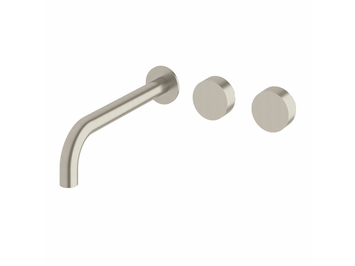 Sussex Pure Wall Bath Hostess System 250mm Right Hand PVD Brushed Nickel