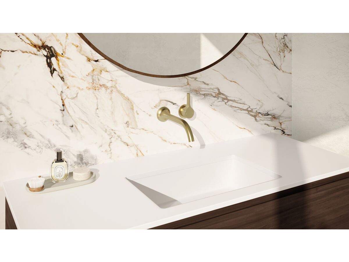 Sussex Oria Wall Basin Mixer Outlet System PVD Brushed Gold (5 Star)