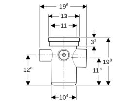 Geberit Collector Drain PE-HD 75mm x 50mm x 50mm x 50mm x 75mm