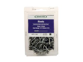 Bridgland Rivet Coloured/Steel 3.2mm (4-3) Monument (100)