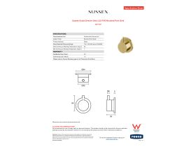 Specification Sheet - Sussex Scala Diverter Only LUX PVD Brushed Pure Gold