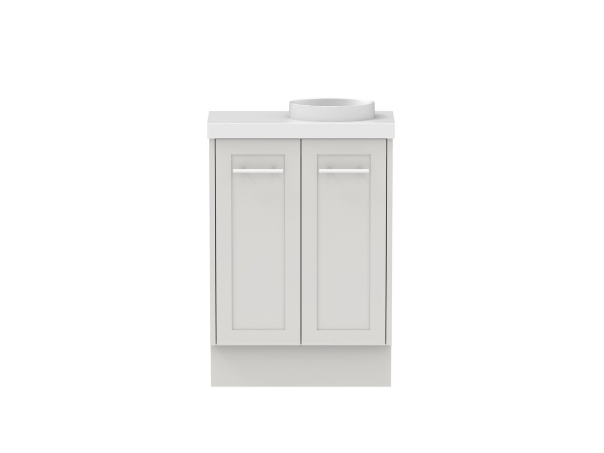 Hero - Kado Lux Petite Vanity Unit Floor Mount 600mm Right Bowl 50mm Top (Basin Included)