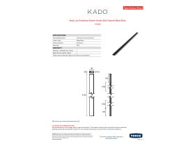 Specification Sheet - Kado Lux Frameless Shower Screen Wall Channel Matte Black