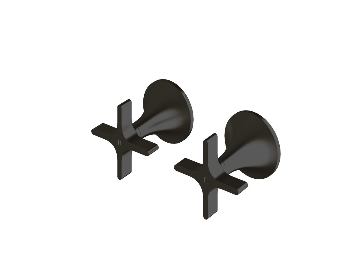 Sussex Oria Cross Wall Top Assembly PVD Matte Black