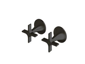Sussex Oria Cross Wall Top Assembly PVD Matte Black