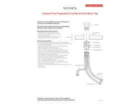 Installation Instructions - Sussex Pure Progressive Top Mount Hob Mixer Tap