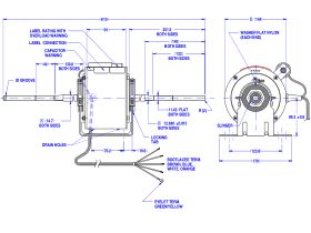Fasco Fan Motor 240V 3 Speed 40W 8061S134-80
