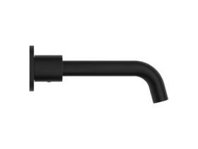 Supporting Image - Mizu Drift Dial Wall Basin/Bath Set 200mm Matte Black (6 Star) Lead Free - Side
