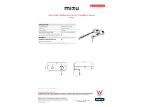 Specification Sheet - Mizu Drift MK2 Wall Bath Mixer Trimset 200mm Chrome