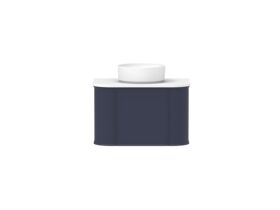 Supporting Image - Kado Era Double Curve All Door 750mm Wall Hung Vanity with Centre Basin 20mm Top Royal Battle Blue