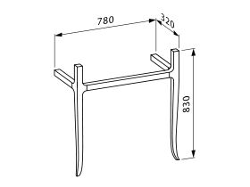 LAUFEN New Classic Vanity Legs 775x315 Walnut