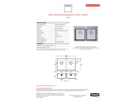 Specification Sheet - Memo Oscar Inset Double Bowl Sink Overflow 1 Taphole