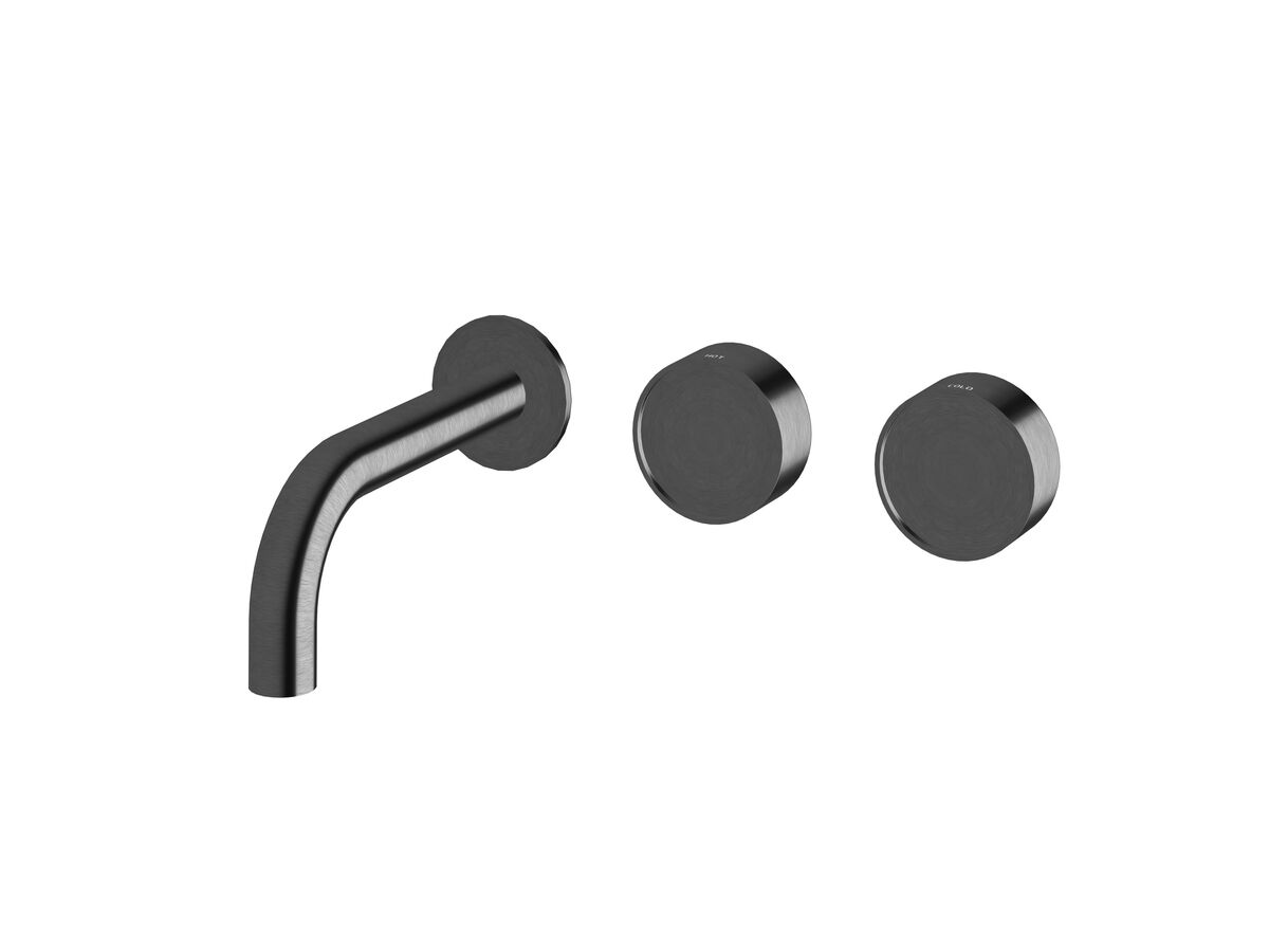 Hero - Sussex Pure Elemental Wall Bath Hostess System 160mm PVD Brushed Gunmetal