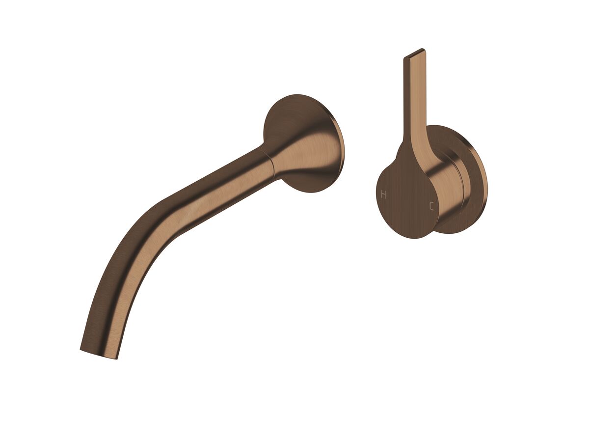 Sussex Oria Wall Basin Mixer Outlet System 215mm PVD Brushed Bronze (5 Star)