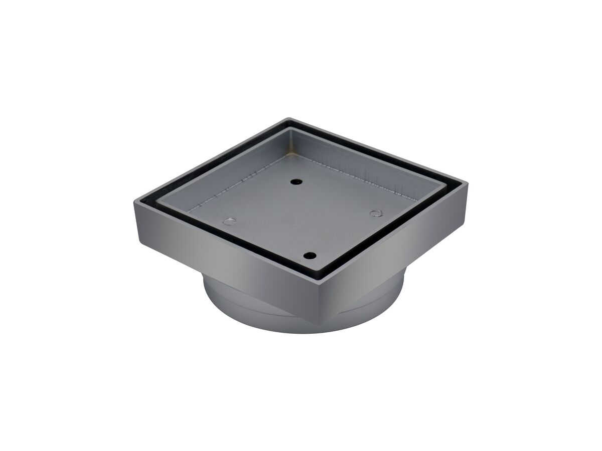 Bermuda Square Tile Insert Floor Waste 100mm Outlet (115 x 115mm) Chrome