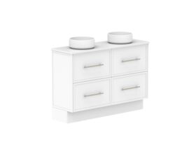 Supporting Image - Kado Lux Ensuite All Drawer Twin 1200mm Floor Mount Double Basin 20mm Top Shaker