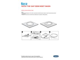 Installation Instructions - Roca The Gap Semi Inset Basin