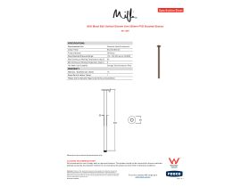 Specification Sheet - Milli Mood Edit Vertical Shower Arm 500mm PVD Brushed Bronze