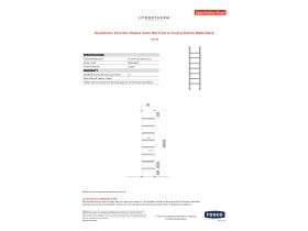 Specification Sheet - Hydrotherm Pure Non Heated Towel Rail Floor to Ceiling 550mm Matte Black