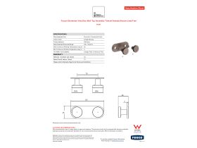 Specification Sheet - Faucet Strommen Vara Disc Wall Top Assembly Trimset Armada Bronze Lead Free