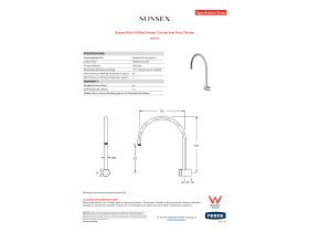 Specification Street - Sussex Pure Hi-Rise Shower Curved Arm Only Chrome