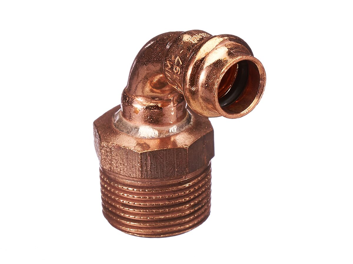 >B< Press Water Threaded Elbow 15mm x 20mm Male
