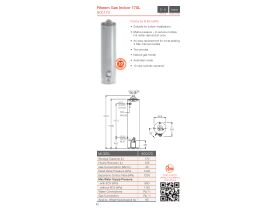 Specification Sheet - Rheem 170L 3 Star Internal Natural Gas Hot Water System