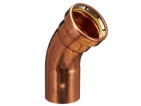 >B< Press Gas Elbow Male & Female 45 Degree x 65mm