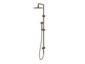 Sussex Pure Twin Rail Shower with Top Rail Water Inlet PVD Brushed Bronze (3 Star)