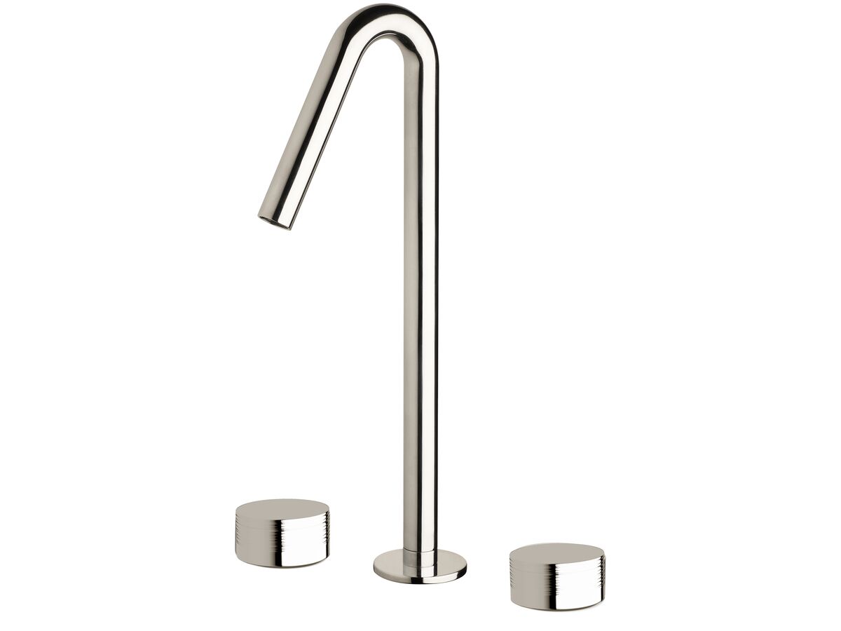 Sussex Pure Vessel Basin Set with Cirque Textured Handles Chrome (5 Star)