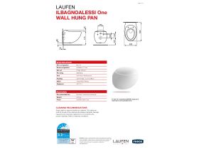 Technical Guide - LAUFEN Alessi One Wall Pan Soft Close Seat White (4 Star)
