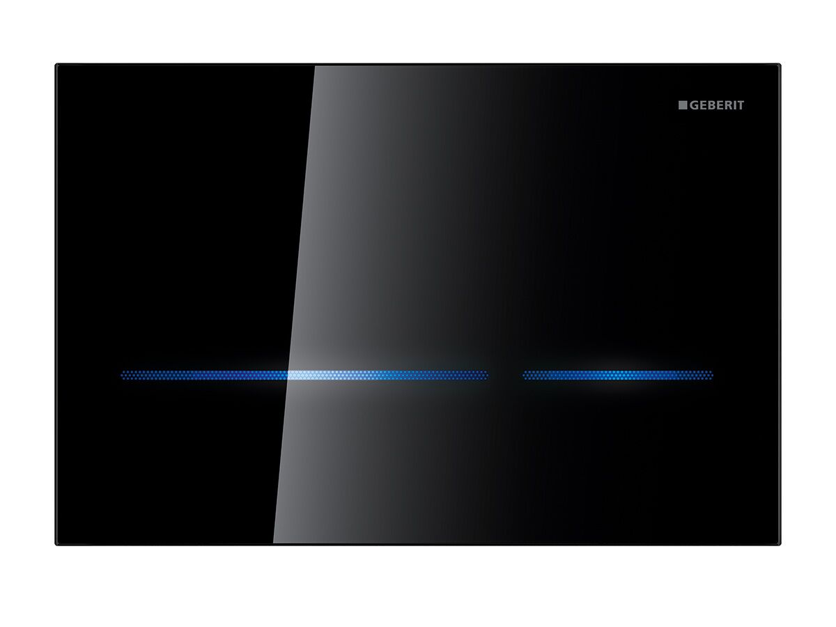 Geberit Sigma 80 Electronic Dual Flush Black Glass